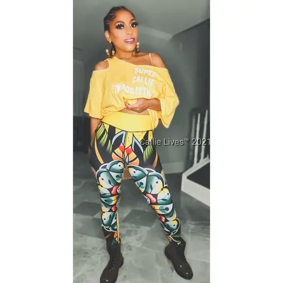 CALLIE LIVES - Colorful 3D Henna Nature Graphic Yoga Legging - ONLY A FEW LEFT!